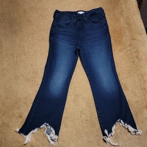 Good American Dark Blue Flare Jeans